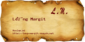 Láng Margit névjegykártya