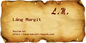 Láng Margit névjegykártya