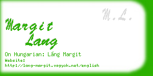 margit lang business card