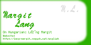 margit lang business card